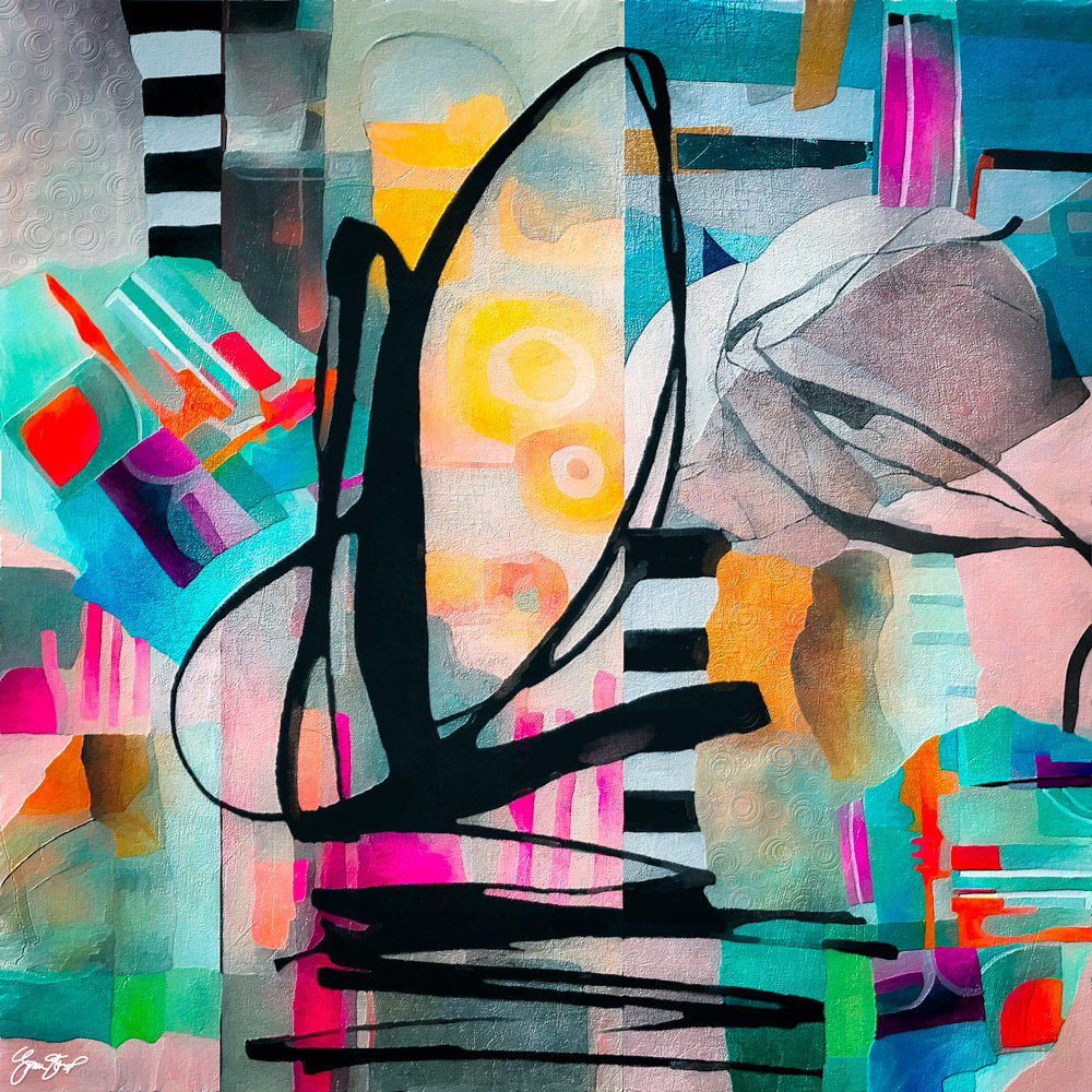 Mixed media Abstract Art by Gina Startup