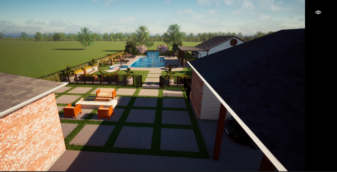 Rendering - back yard