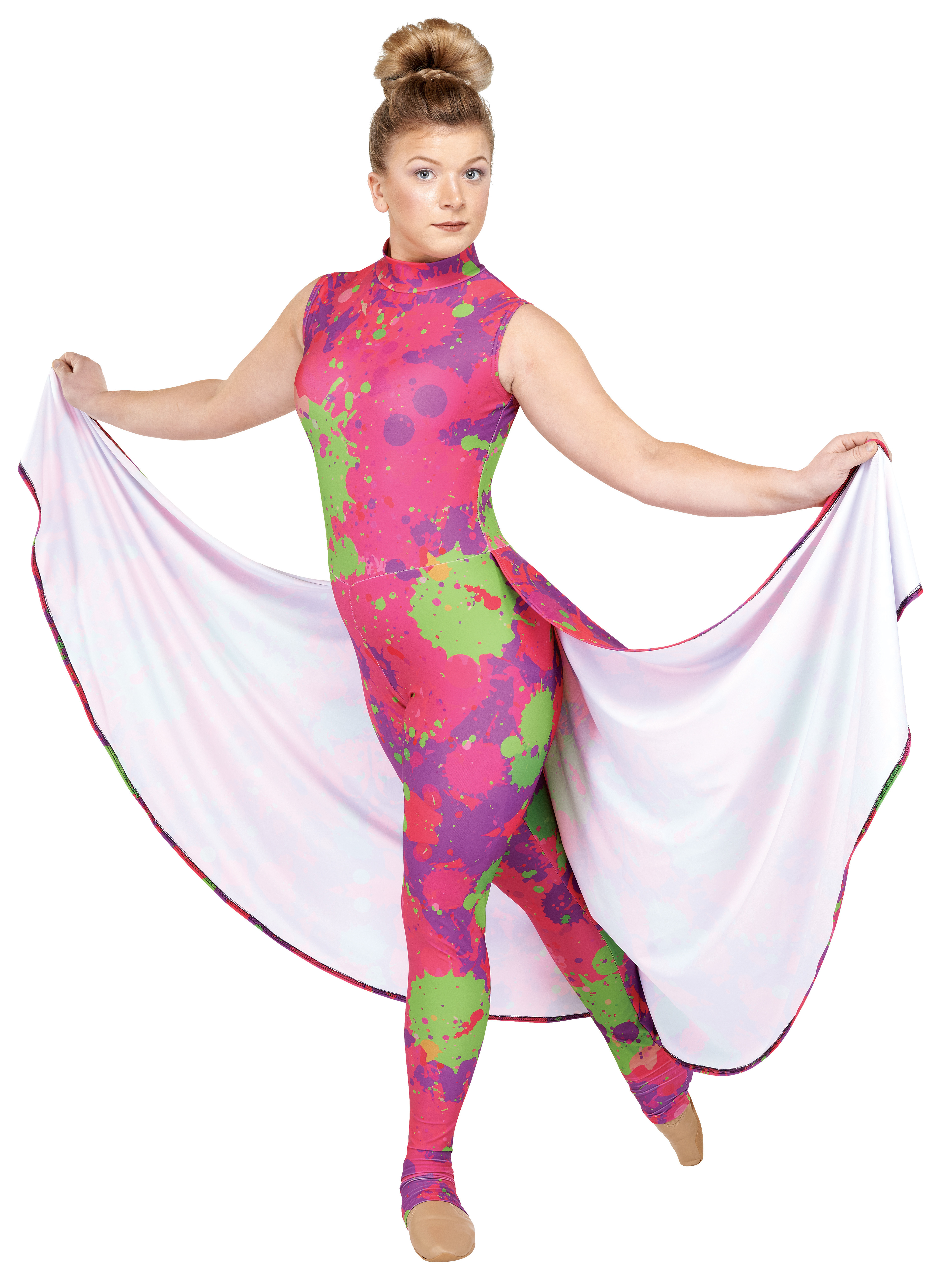 unitard w/back skirt