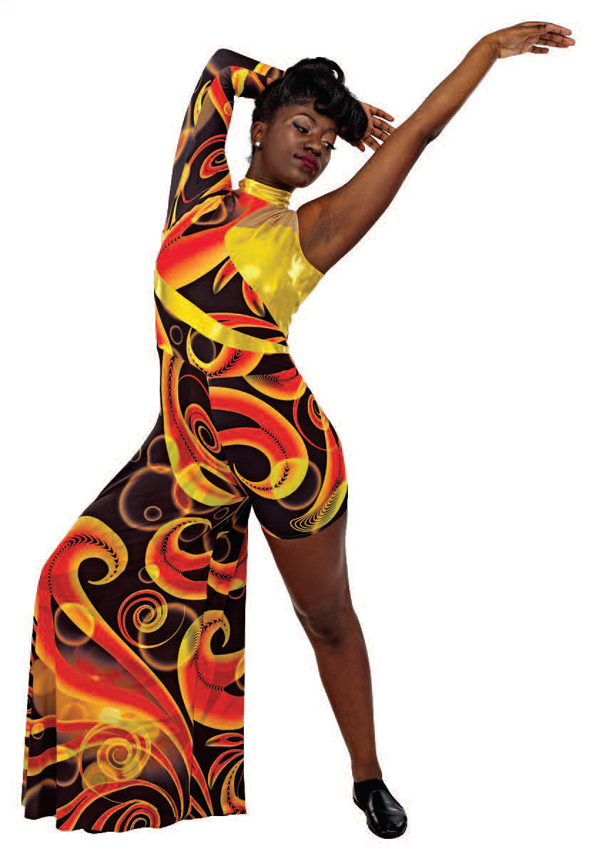 Splice Unitard with Single Sleeve chartreuse mystique