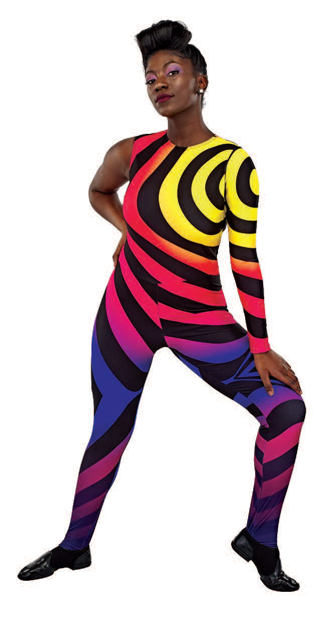 Crew Neck One Sleeve Unitard