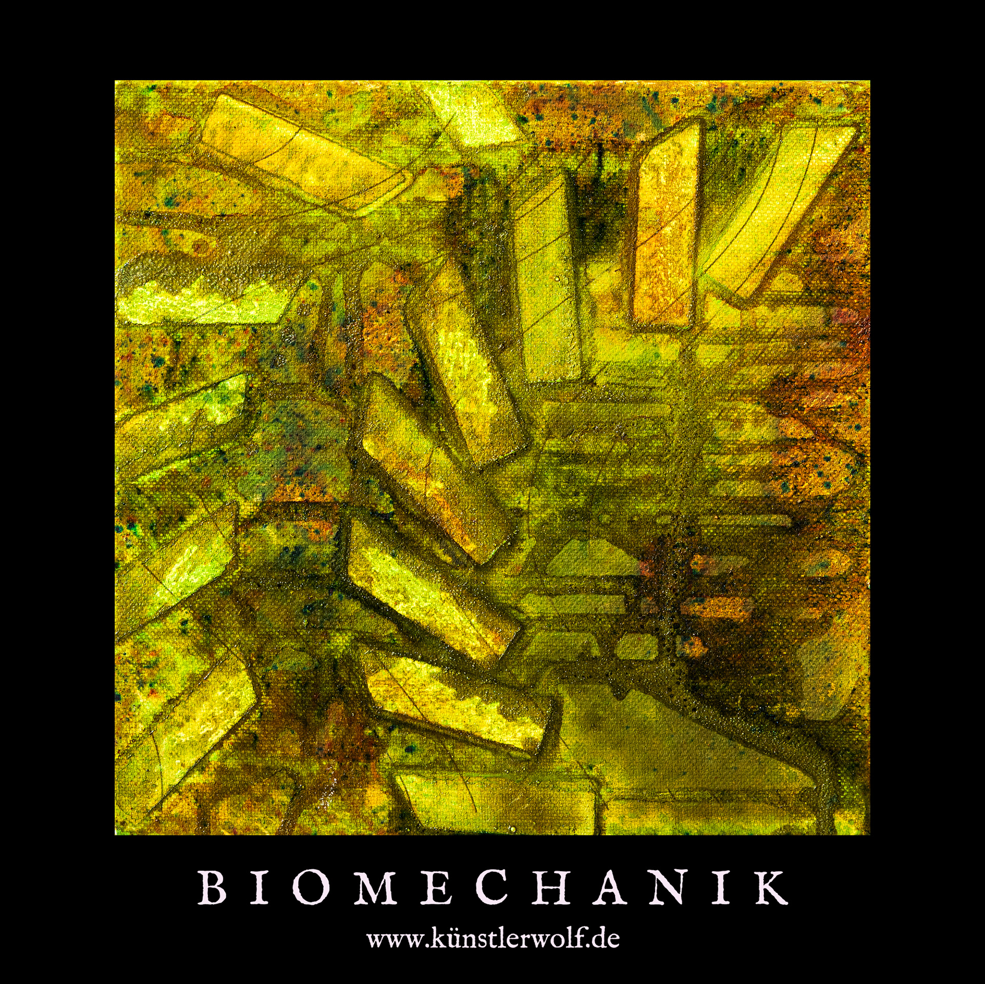 "Biomechanik", Januar 2020. Acryl auf Leinwand.