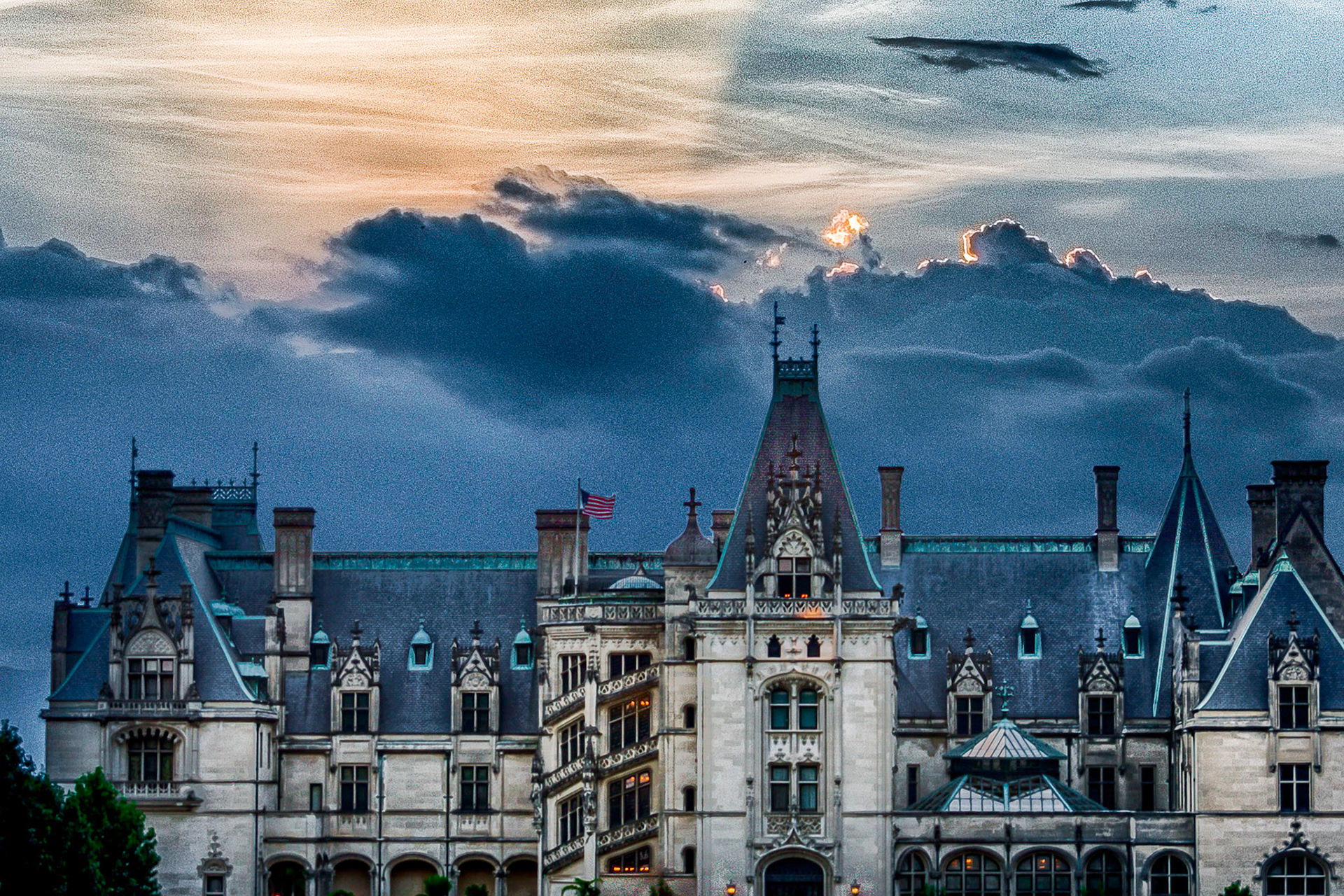 Sunset Behind Biltmore House