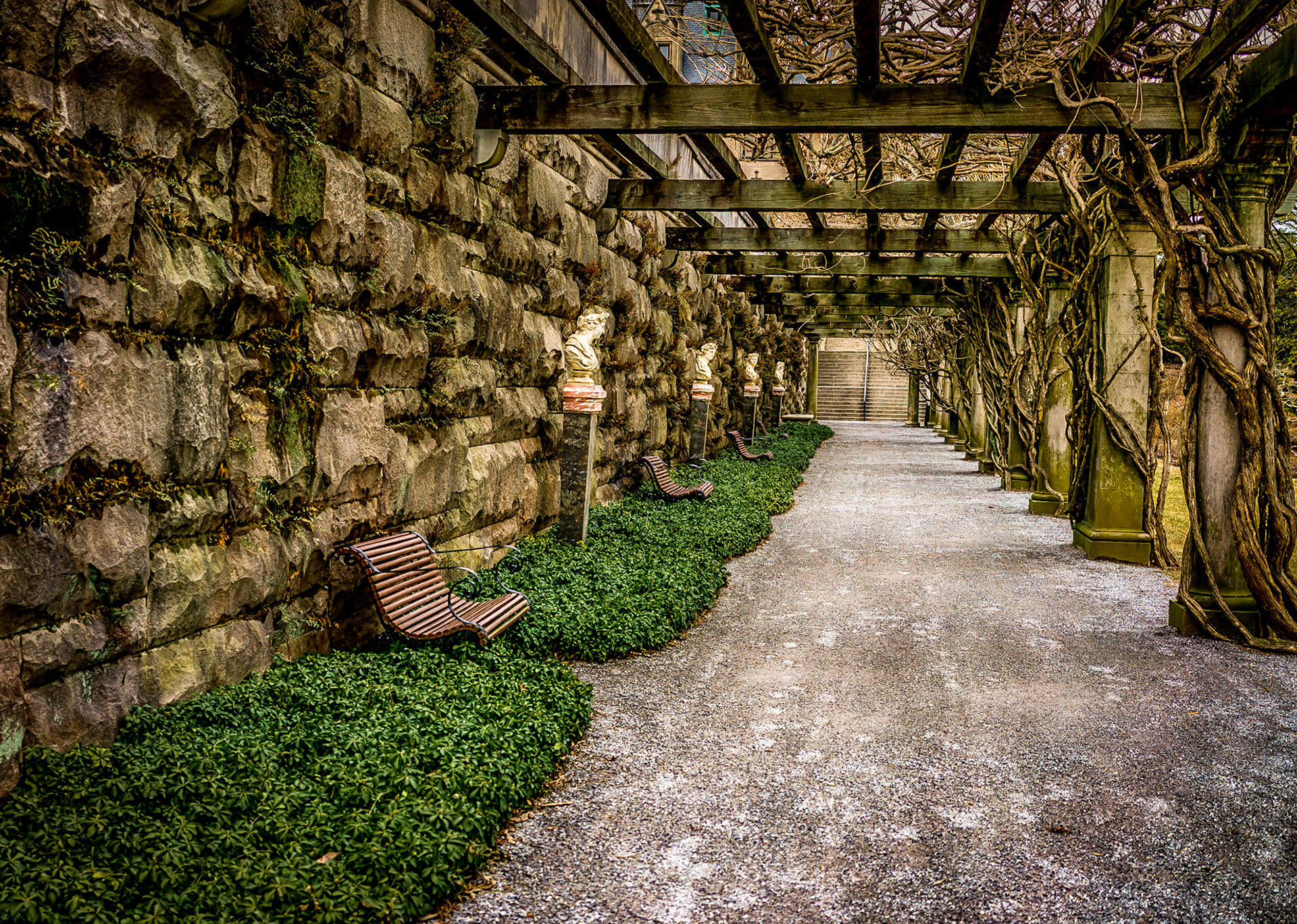 Walkway Below South Terrace at Biltmore House