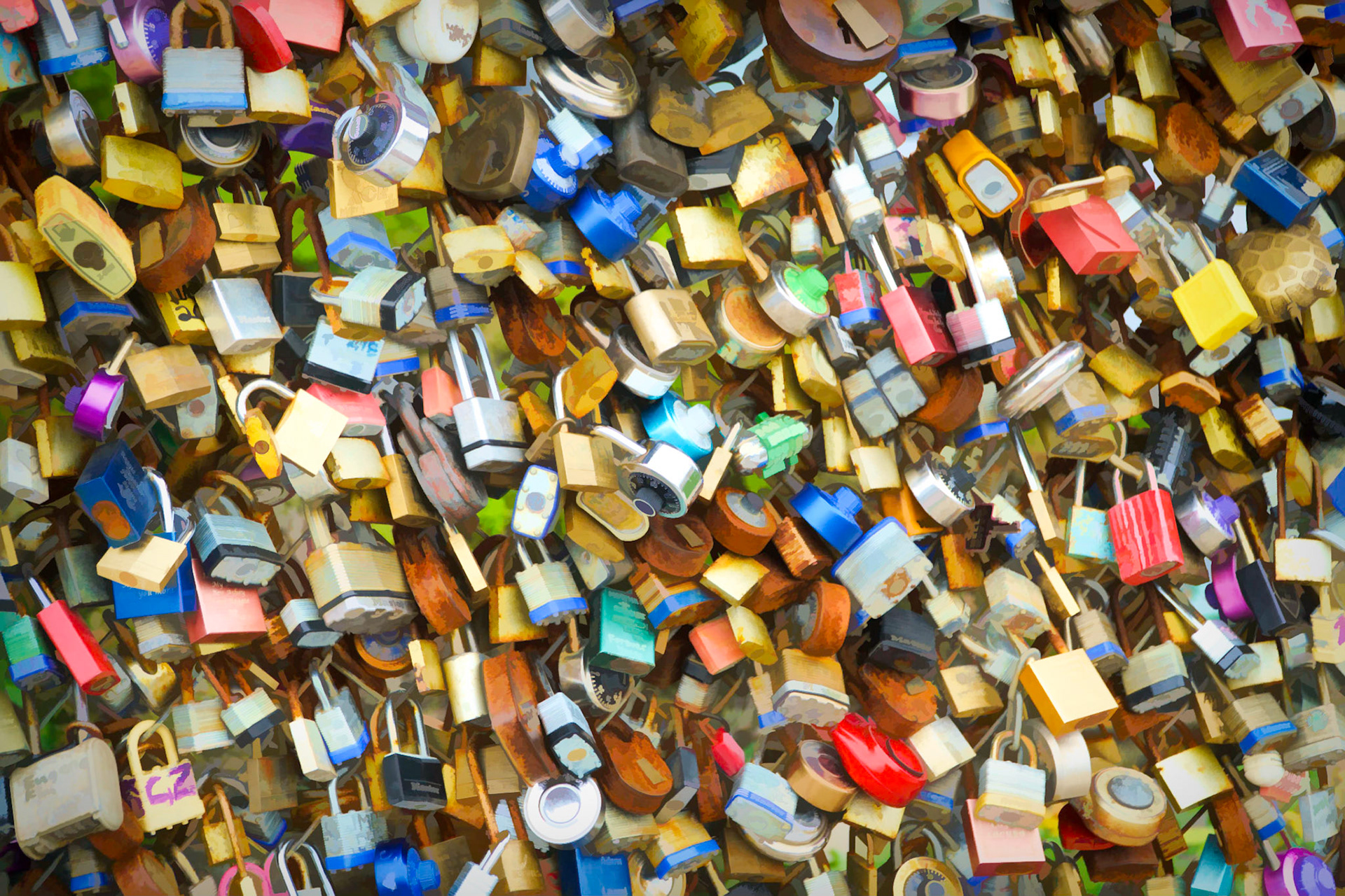 Love locks in Portland