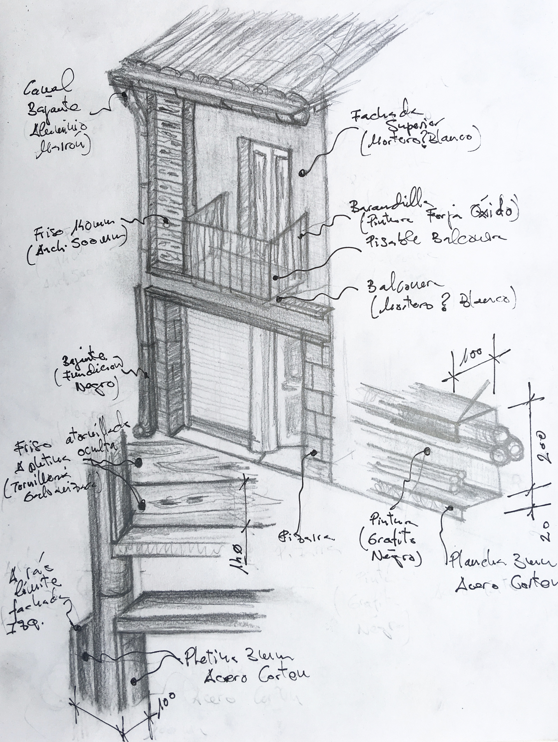 Croquis de estudio inicial