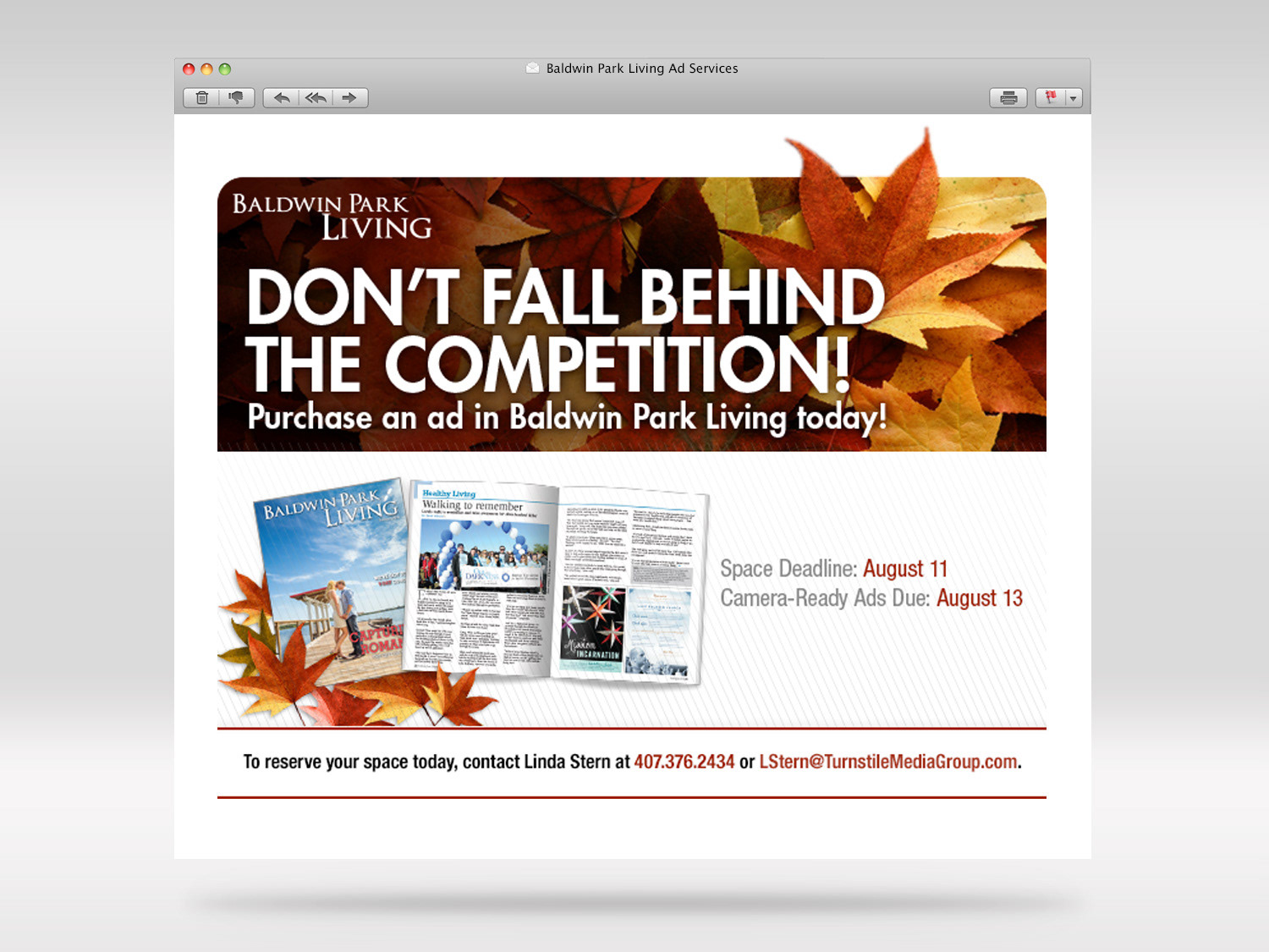 BALDWIN PARK LIVING ADVERTISER E-BLAST
