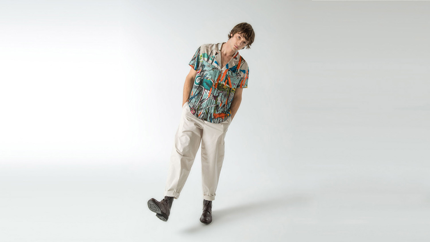 Shooting chemise Rue Begand avec motif camargue de la collection printemps-été 2020