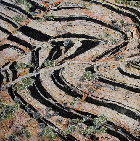Folded Gneiss #1, 2012 - 24" x 24", SOLD