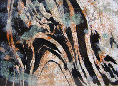 Manitou Gneiss #2 - 2009, 18 X 24", carborundum etching SOLD OUT