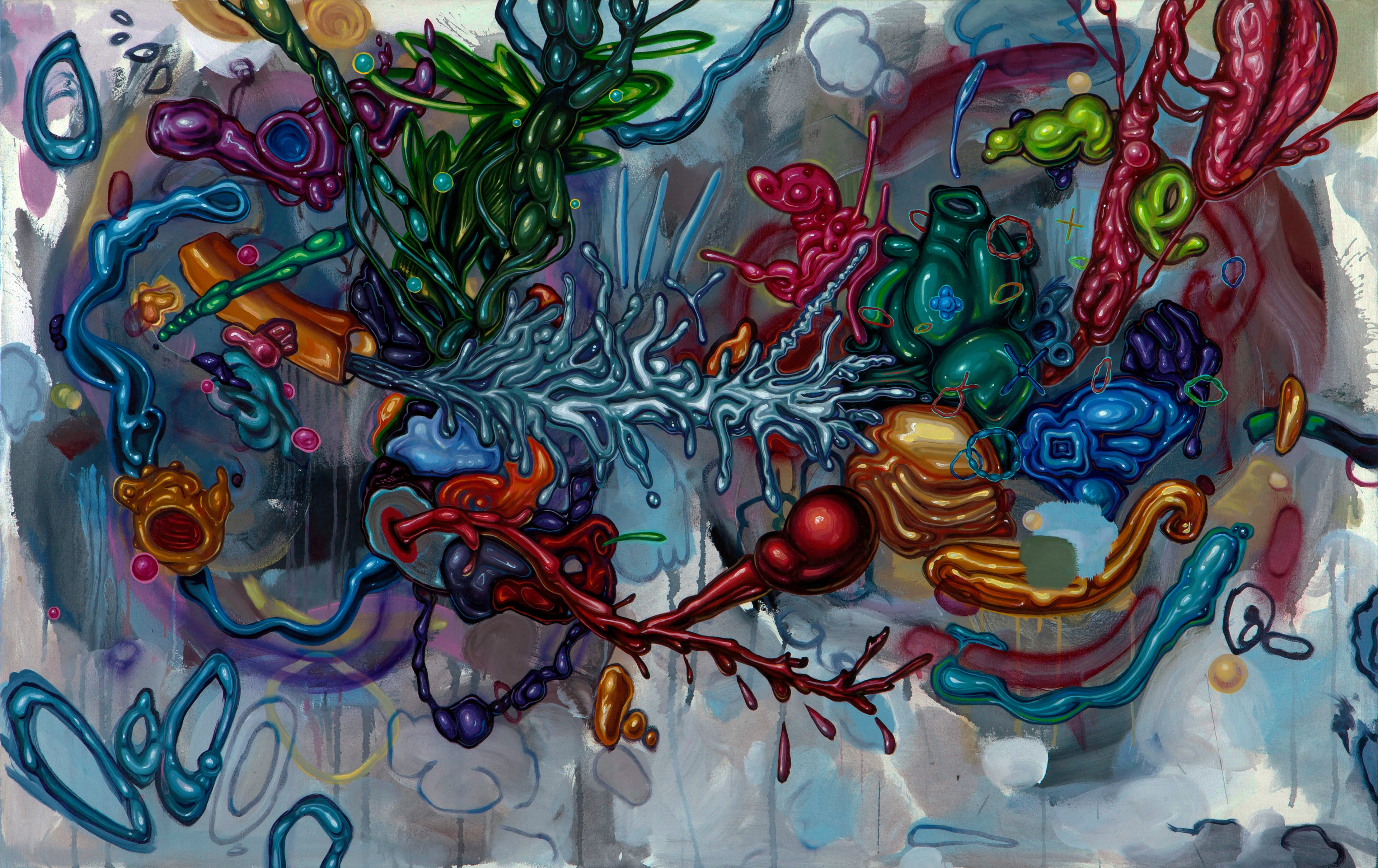 Funny Feeling, 2014, 61"x38" oil and acrylic on canvas